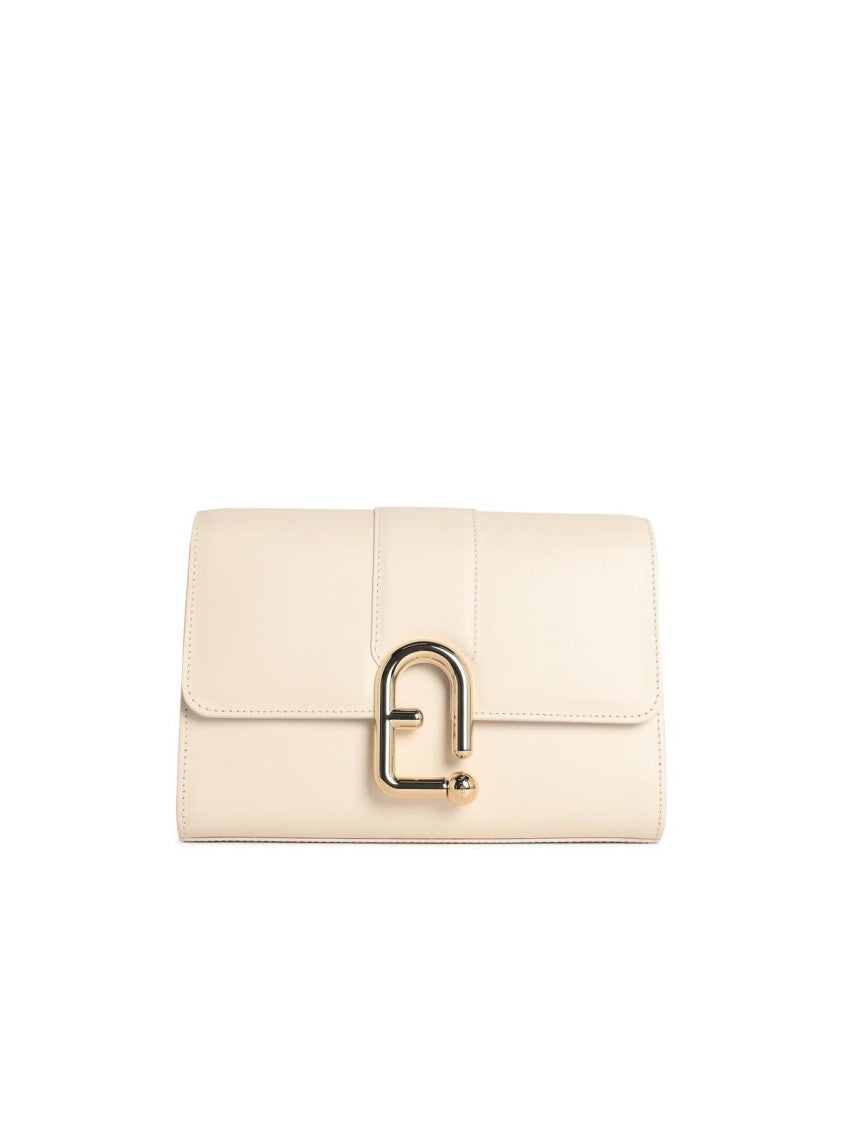Furla 'Urban S' Cream Leather Crossbody Bag