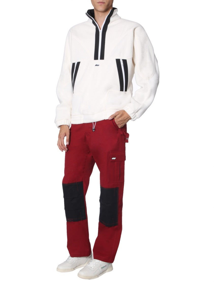 Msgm High-Collar Oversized Sweatshirt With Graphic Design