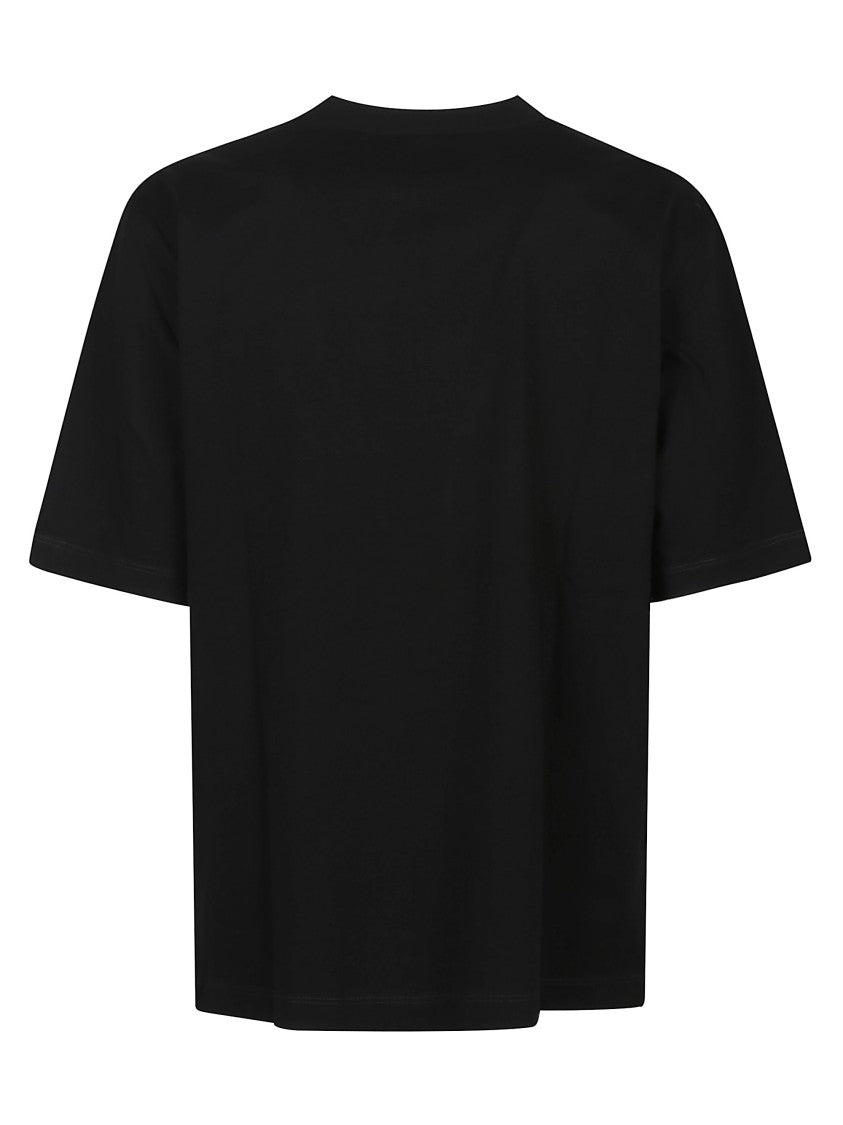 Dsquared2 Black Crew Neck T-Shirt With Distressed Logo Print