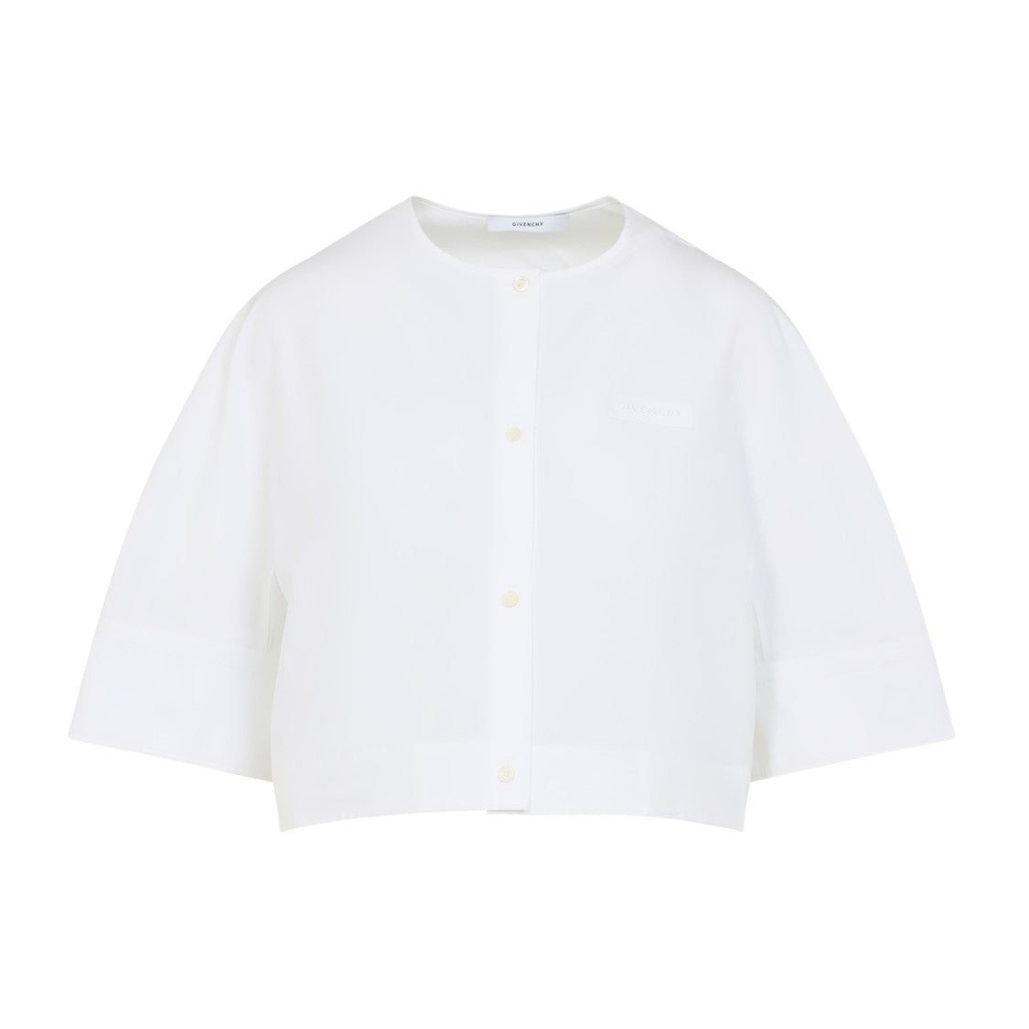 Givenchy Cropped Cotton Shirt With Button Closures