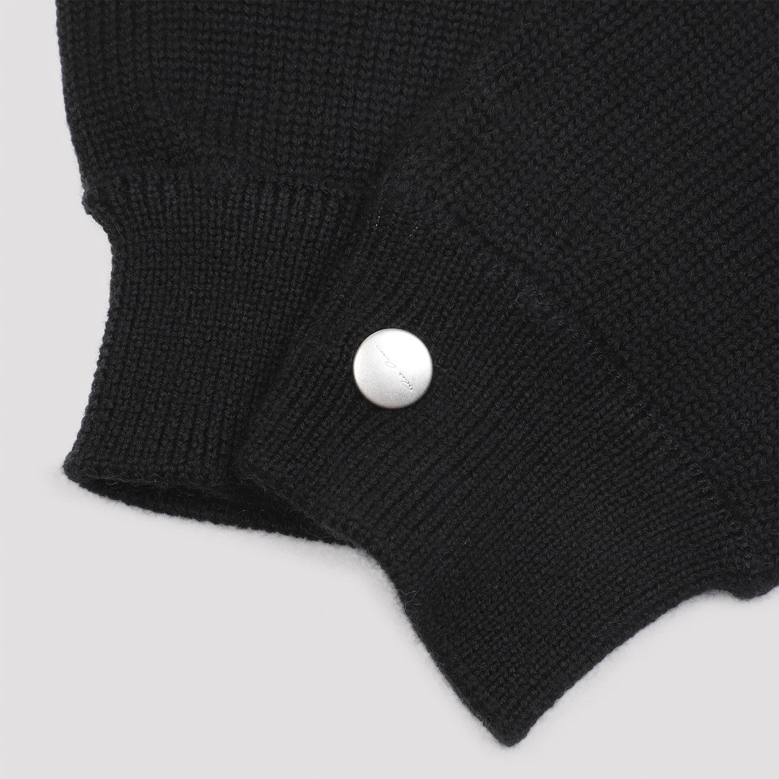 Rick Owens Black Wool Gloves