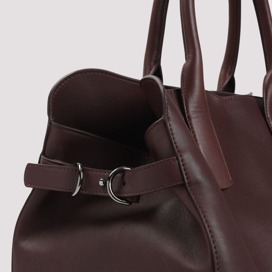 Giorgio Armani Red Leather Shoulder Bag With Spacious Interior