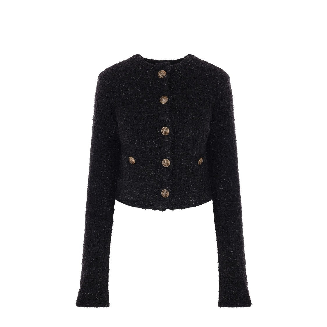 Balenciaga Crop Bouclé Cardigan