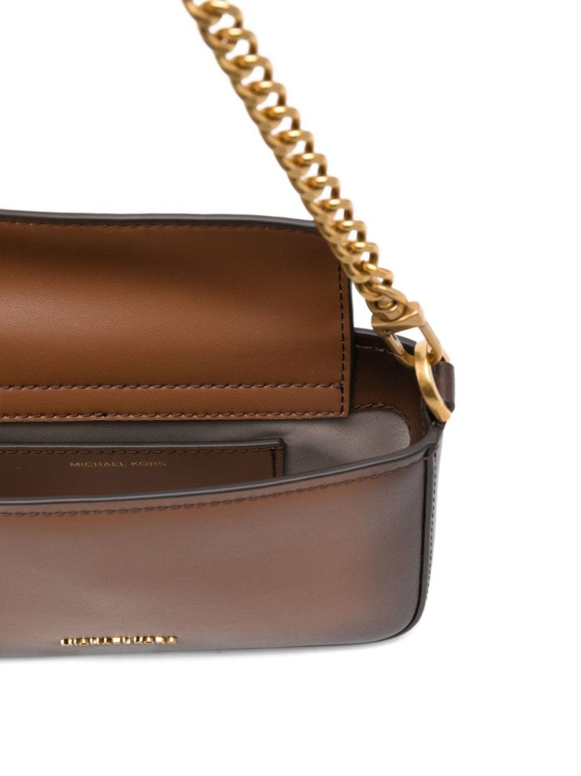 Michael Kors Brown Vitello Leather Shoulder Bag