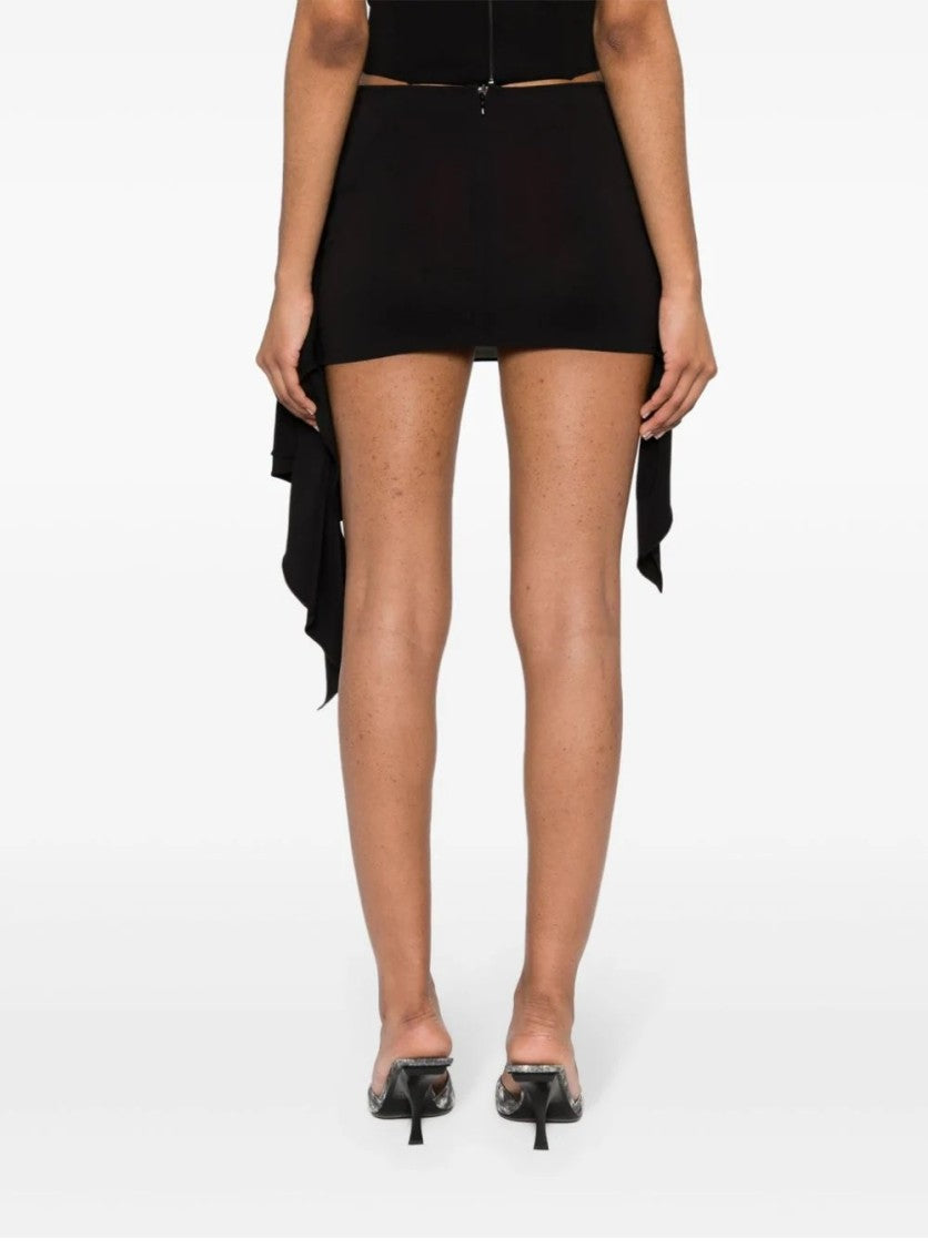 The Attico Black Acetat/Poyamide Mini Skirt