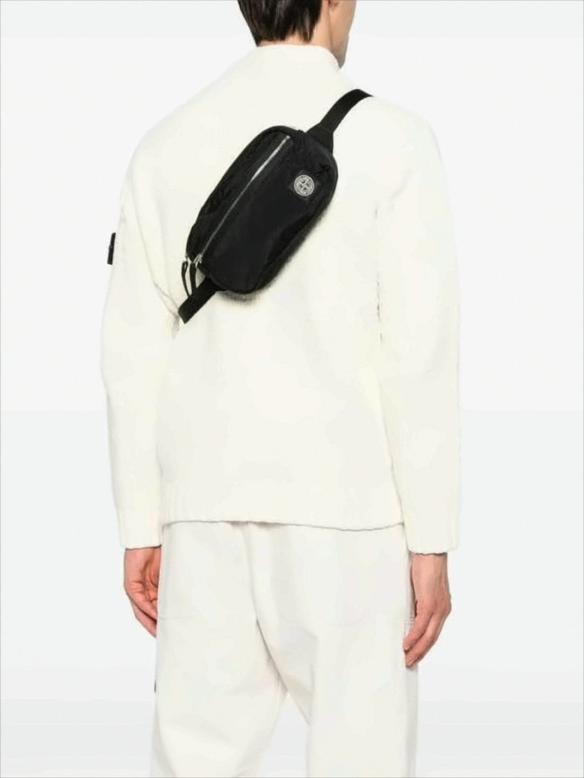 Stone Island Rectangular Polyamide Crossbody Bag With Minimalist Design