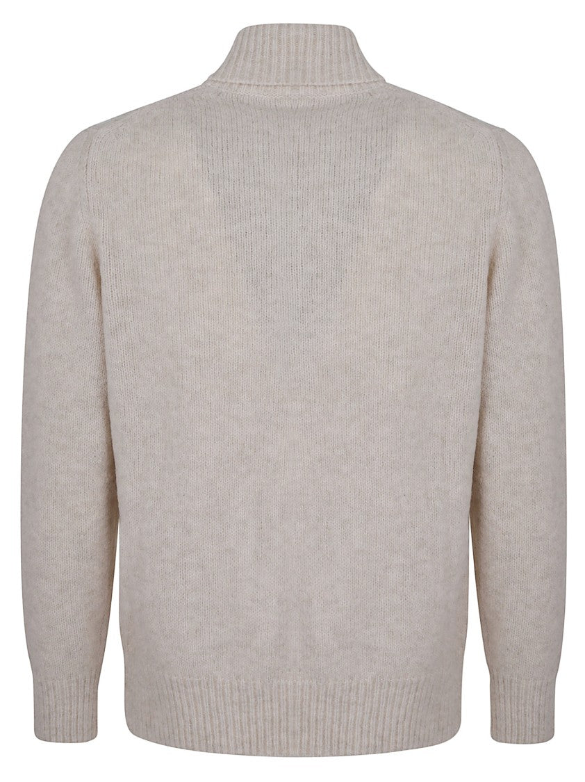 Ballantyne Aran Cable Stitch Wool Blend Sweater