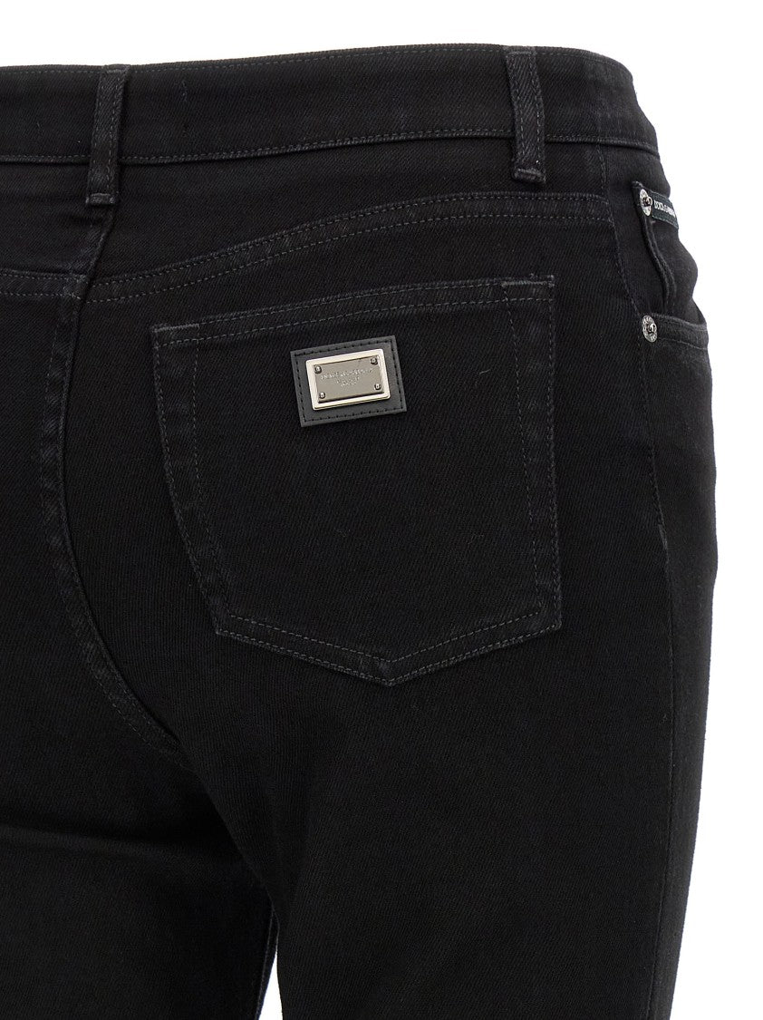 Dolce & Gabbana Slim-Fit 5-Pocket Black Jean