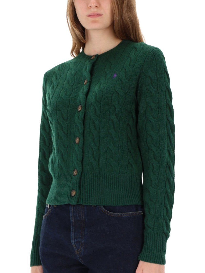 Polo Ralph Lauren Cable-Knit Cardigan Sweater With Button-Down Front