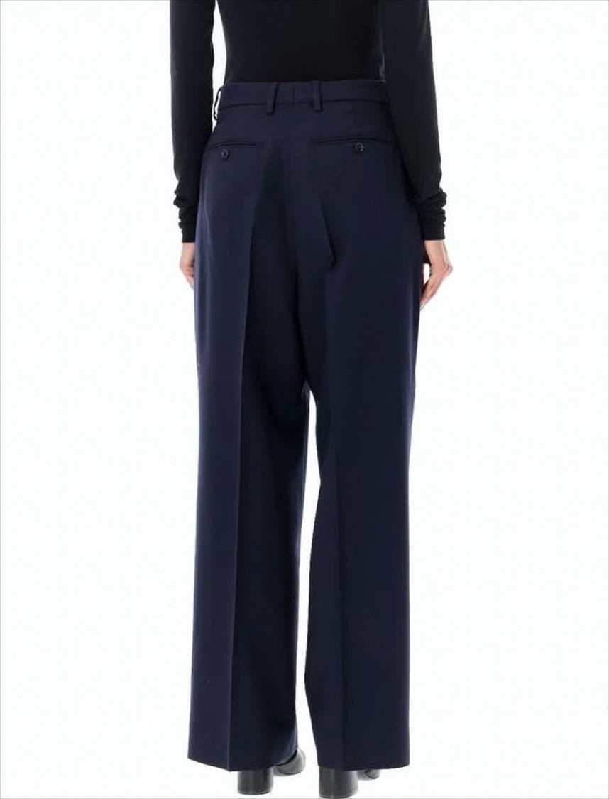 Ami Wide-Leg Tailored Pants With High Waist