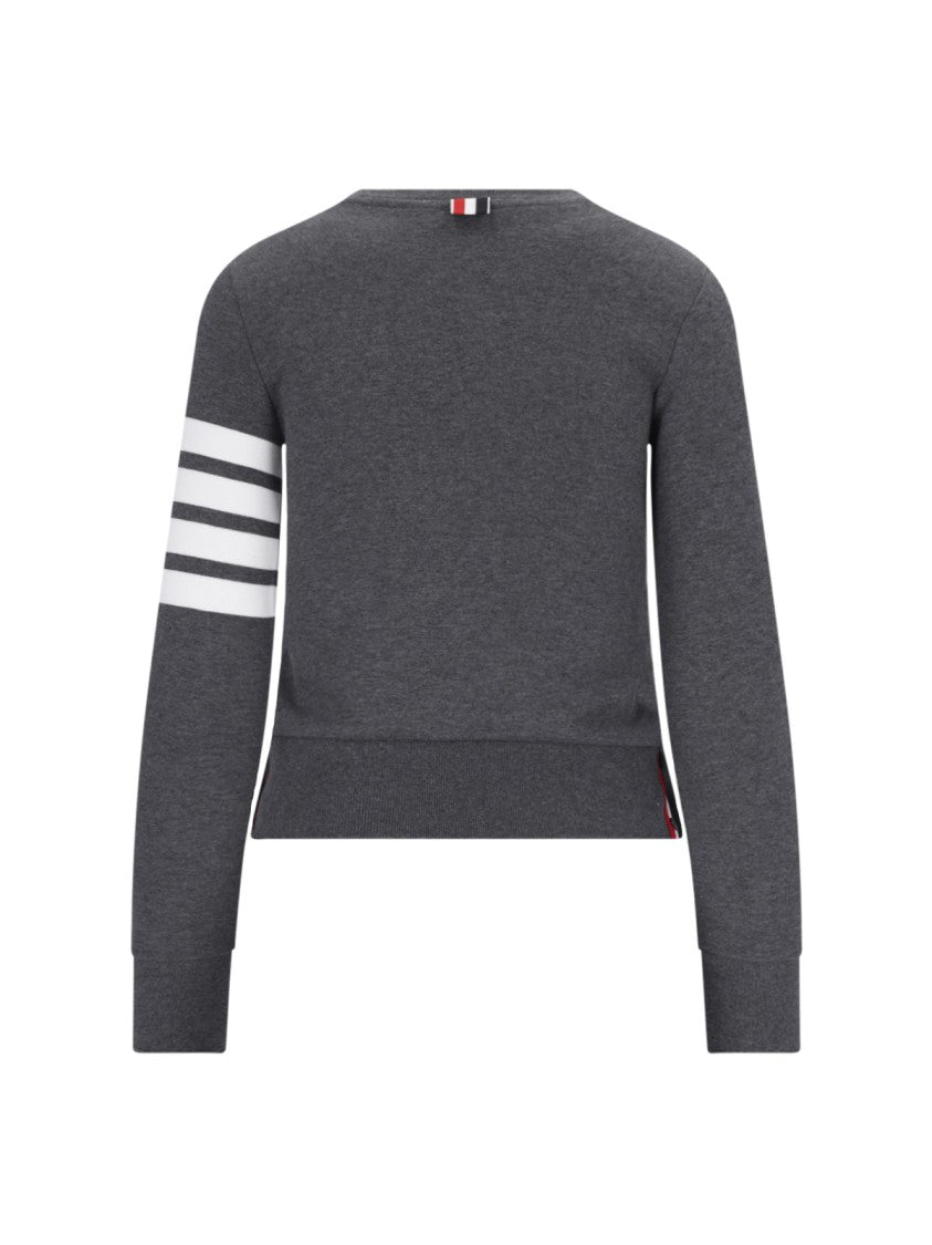Thom Browne "4-Bar" Crewneck Sweatshirt – Grey