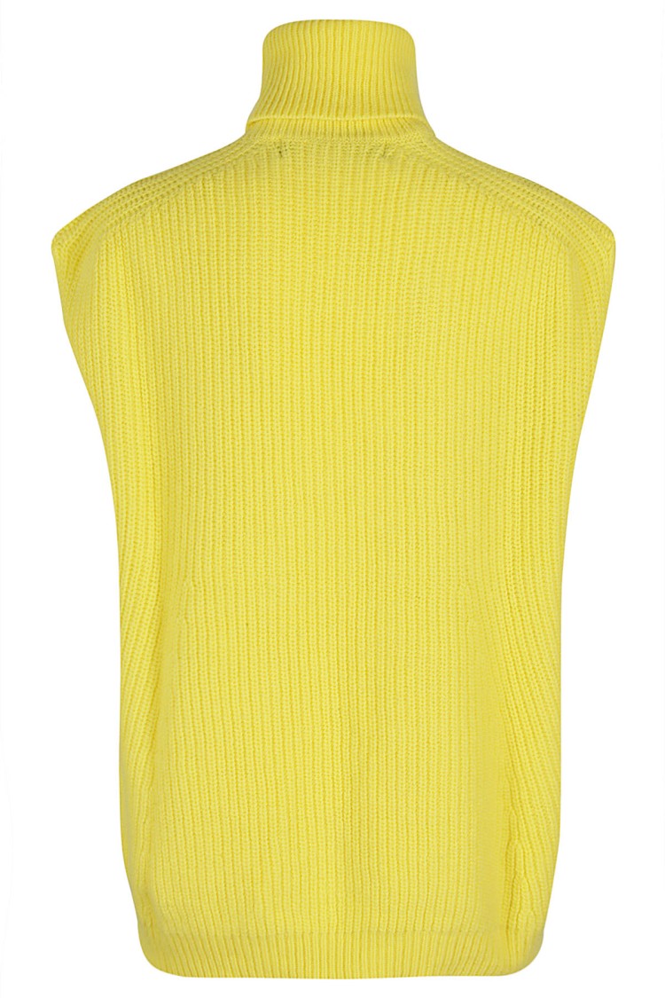 Department Five Ribbed High Neck Sleeveless Wool Vest