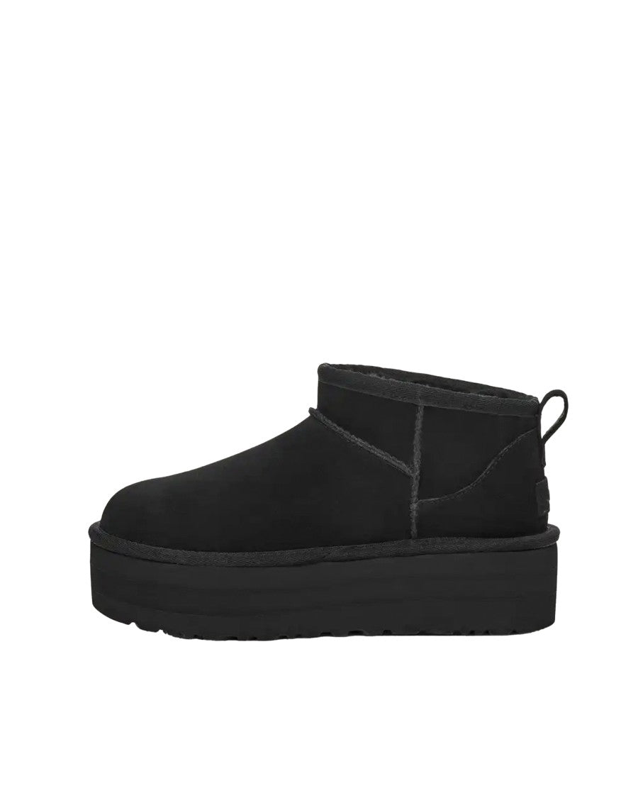 Ugg Classic Ultra Mini Women's Ankle Boot With Black Plateau