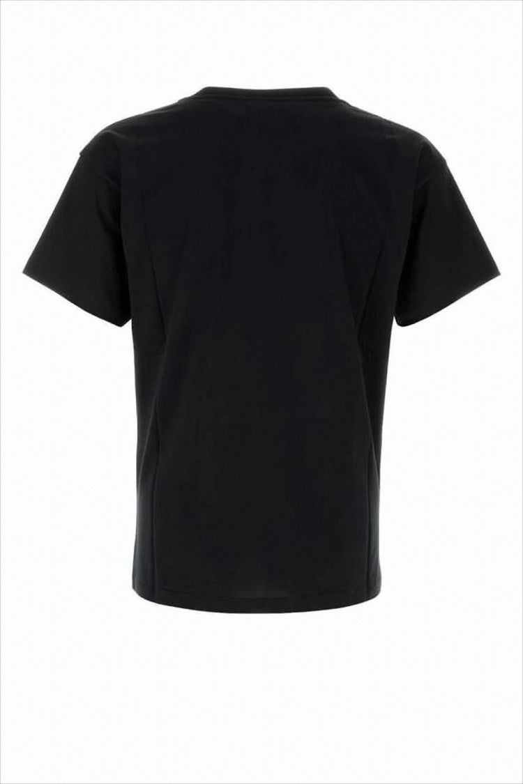 Bally Short-Sleeved Black T-Shirt With Metallic Gold Logo