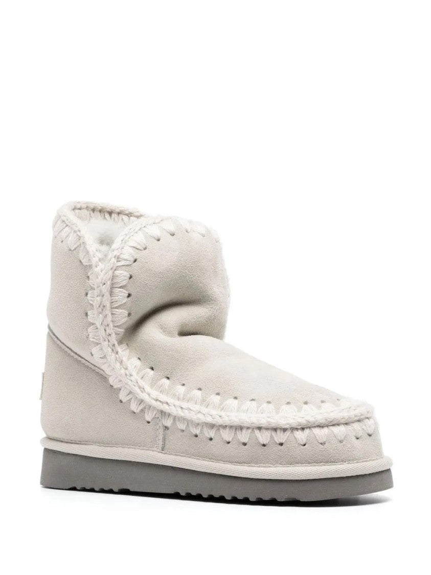 Mou Casual Ankle Boots With Decorative Stitching