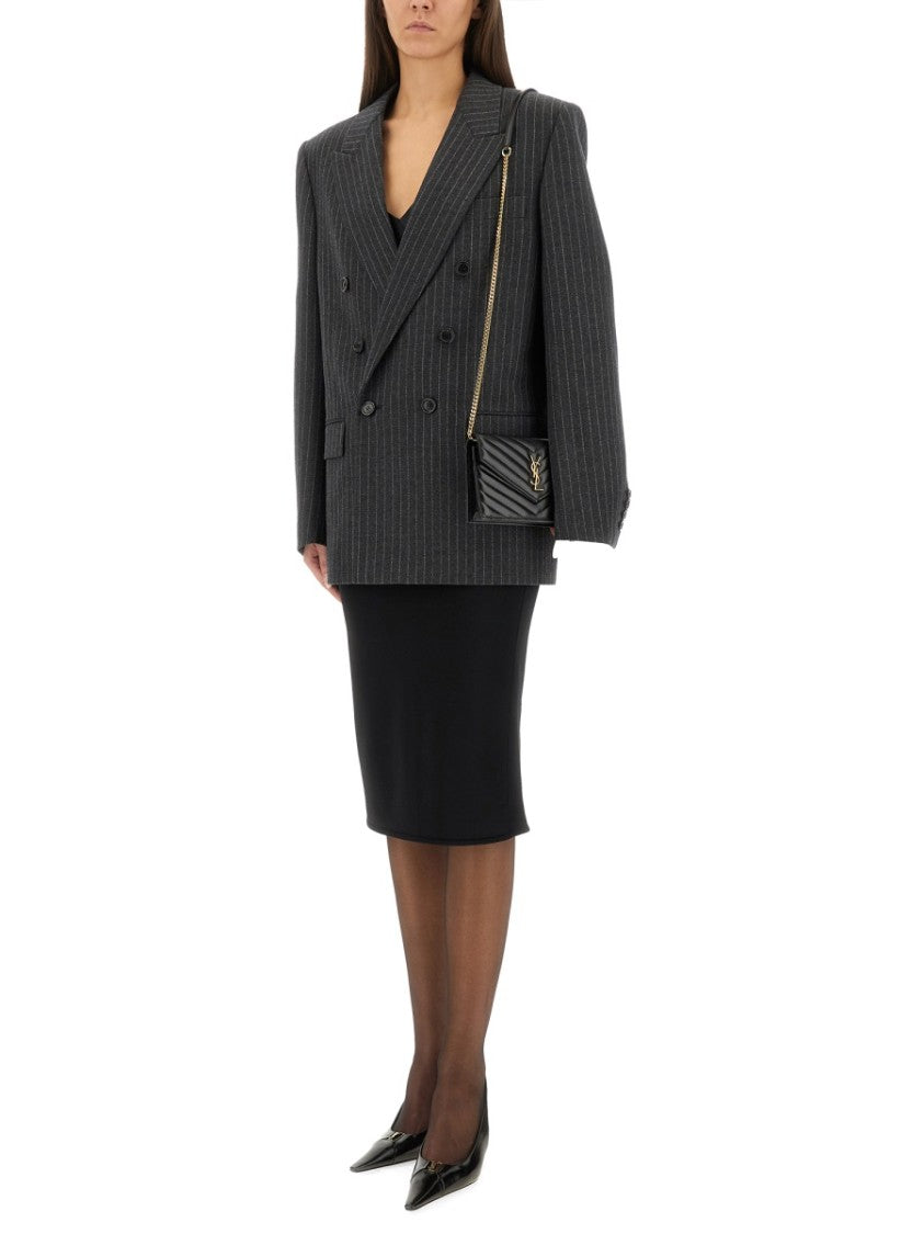 Saint Laurent Cassandre Double-Breasted Jacket