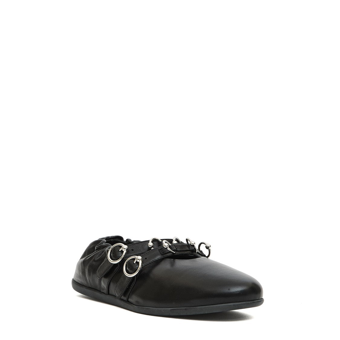 3Juin Ballerina Doppio Cinturino Pelle Nera