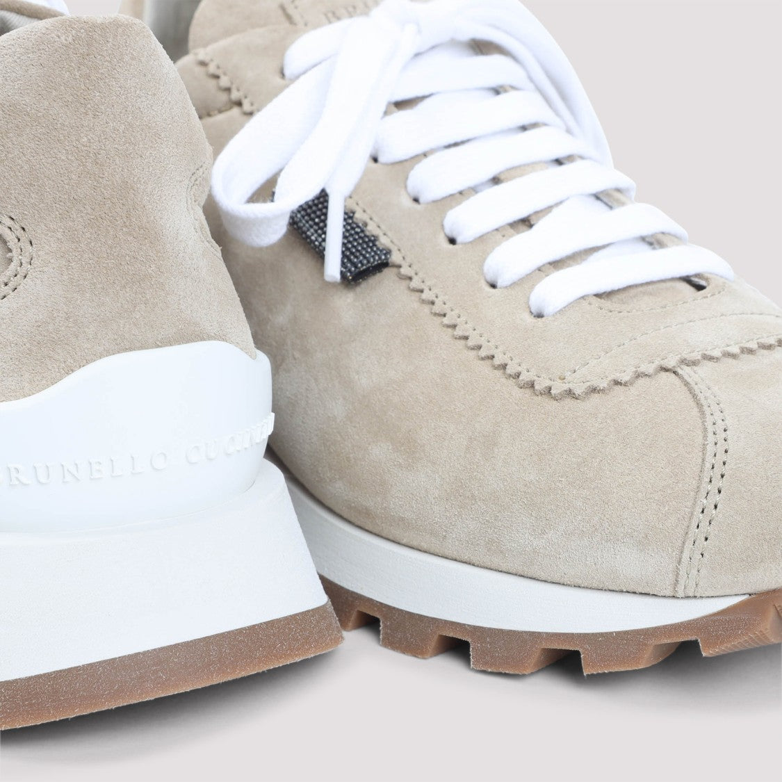 Brunello Cucinelli Climb Beige Suede Leather Sneakers