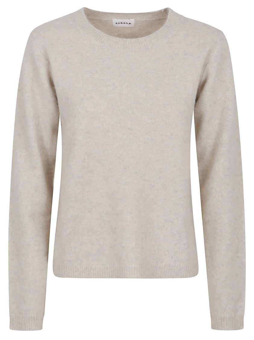 Parosh Crewneck Sweater In Racoon Fur