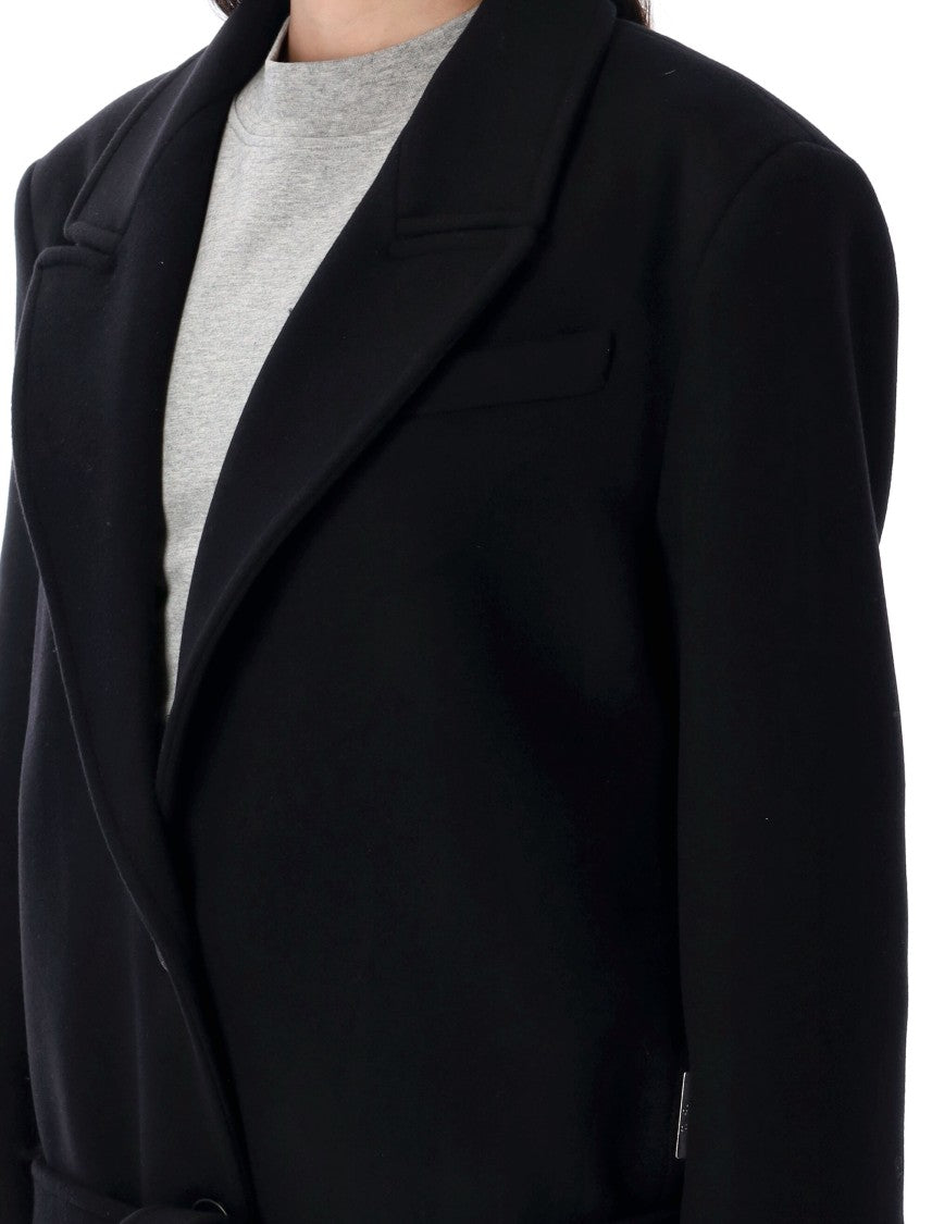 The Attico Long Black Tailored Coat