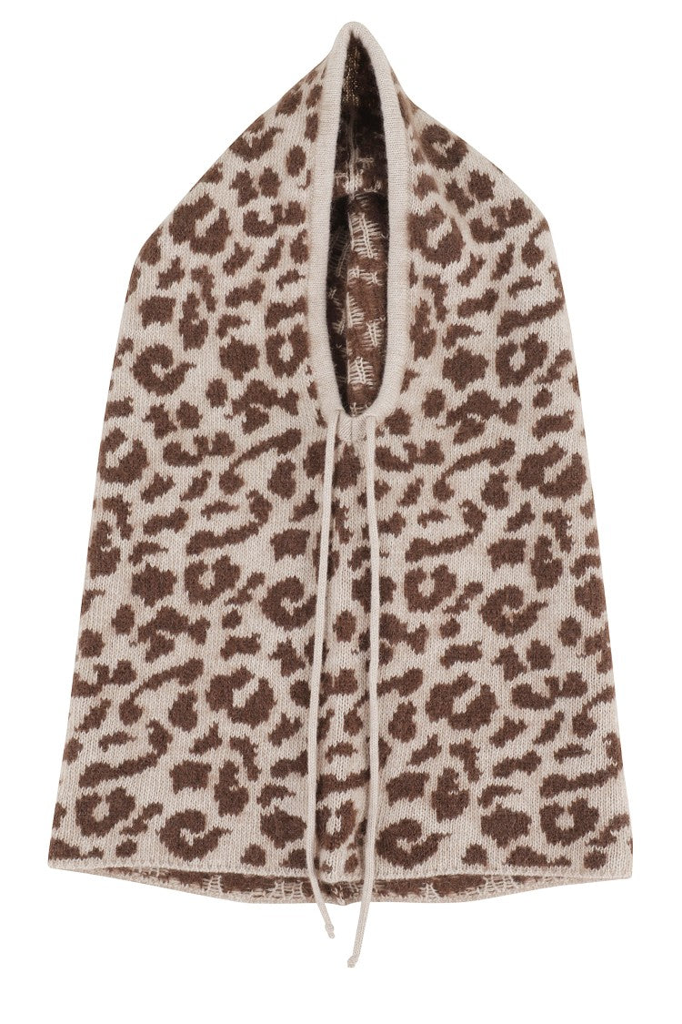 Federica Tosi Spotted Print Balaklava With Drawstring Closure