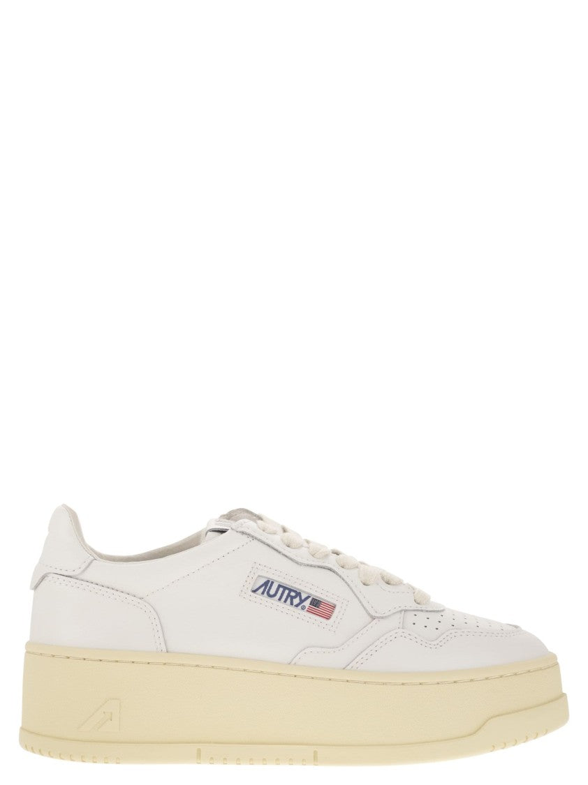 Autry Medalist Platform - Leather Trainers