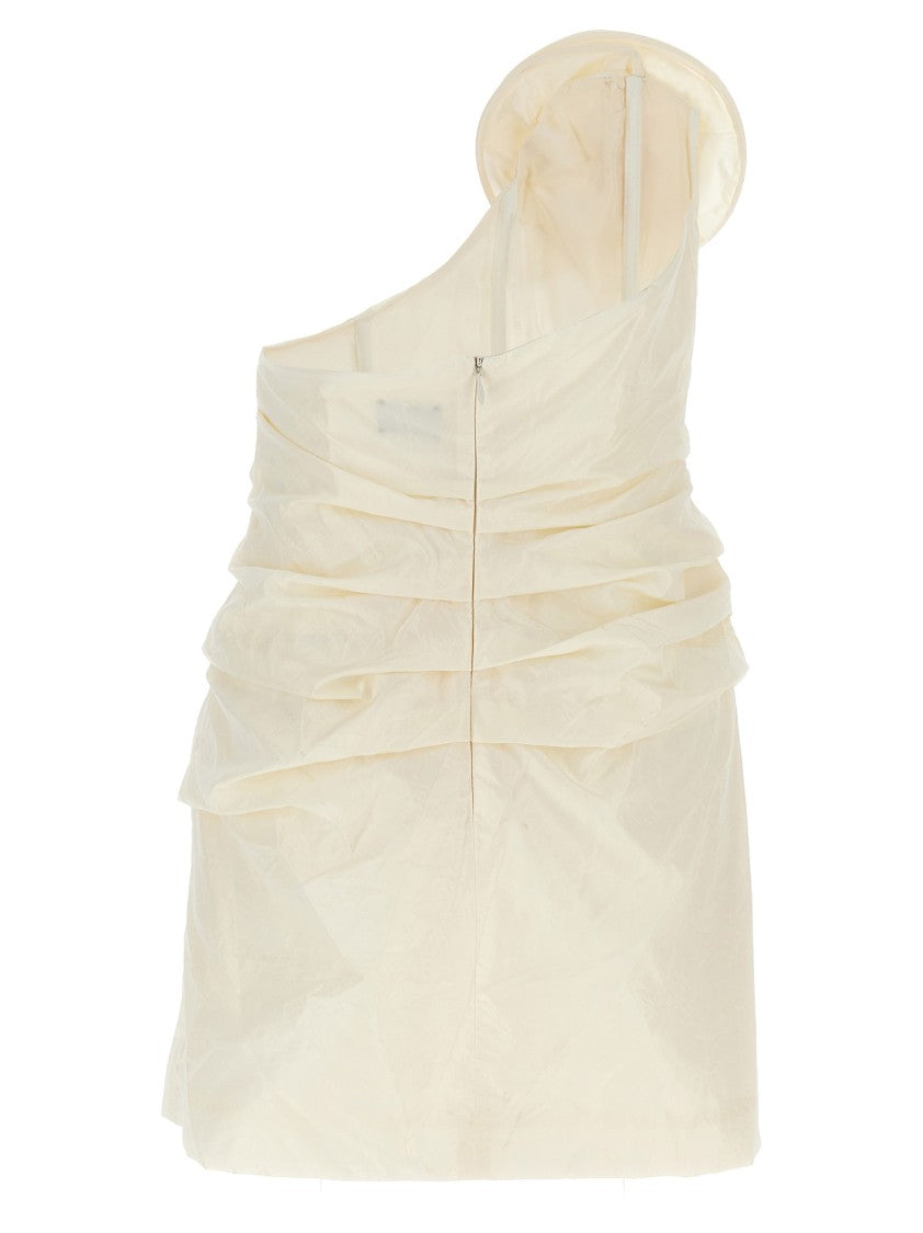 Magda Butrym Asymmetric Off-The-Shoulder Silk Taffeta Dress