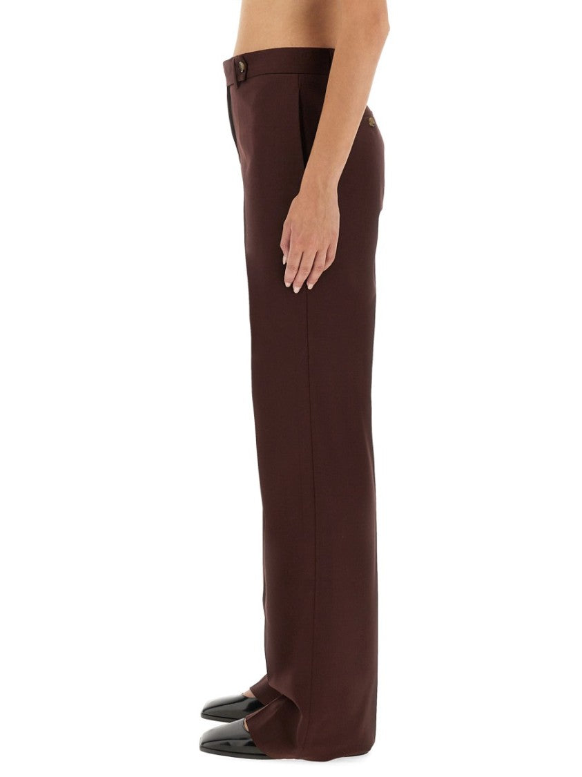 Paul Smith Tailored Burgundy Wool Bootcut Pants