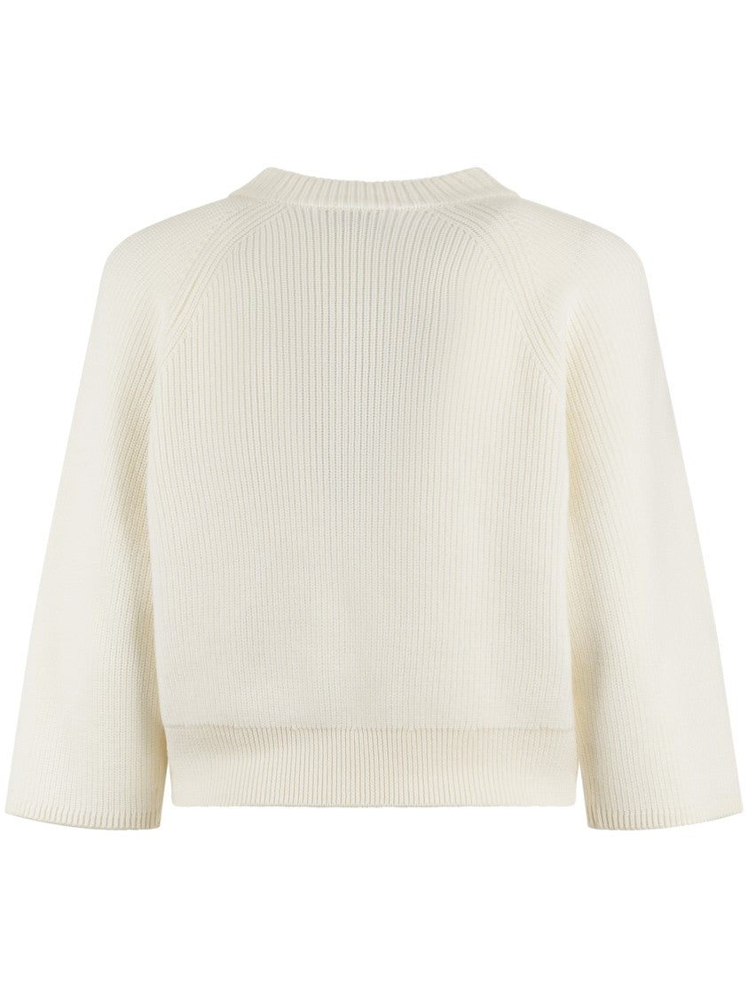 Forte Forte Half English Rib Roundneck Sweater In Soft Merino Wool