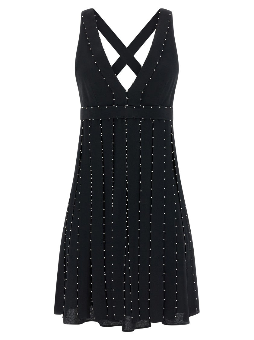 Giovanni Bedin Silk Blend Mini Dress With Pearl
