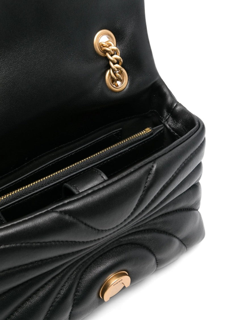 Pinko Quilted Leather Handbag With Bird Clasp