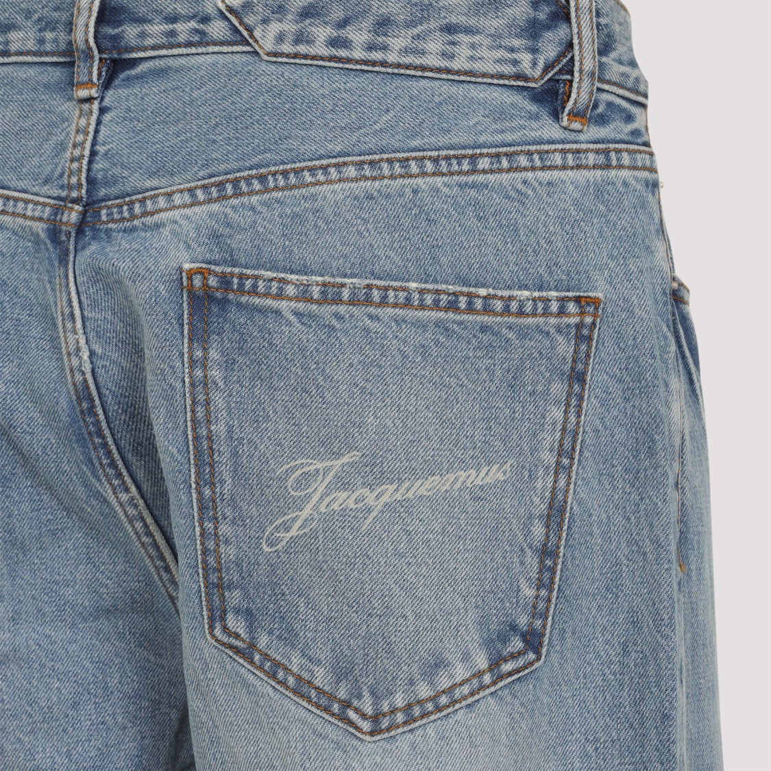 Jacquemus Mid-Rise Light Blue Denim Jeans