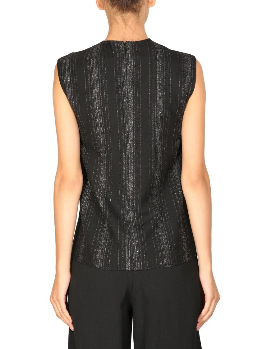 Stella Mccartney Vertical Lurex Striped Tailored Top
