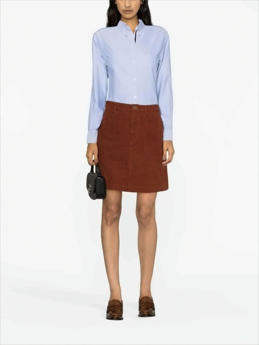 Thom Browne Button-Up Shirt With Light Blue Tone And Classic Collar