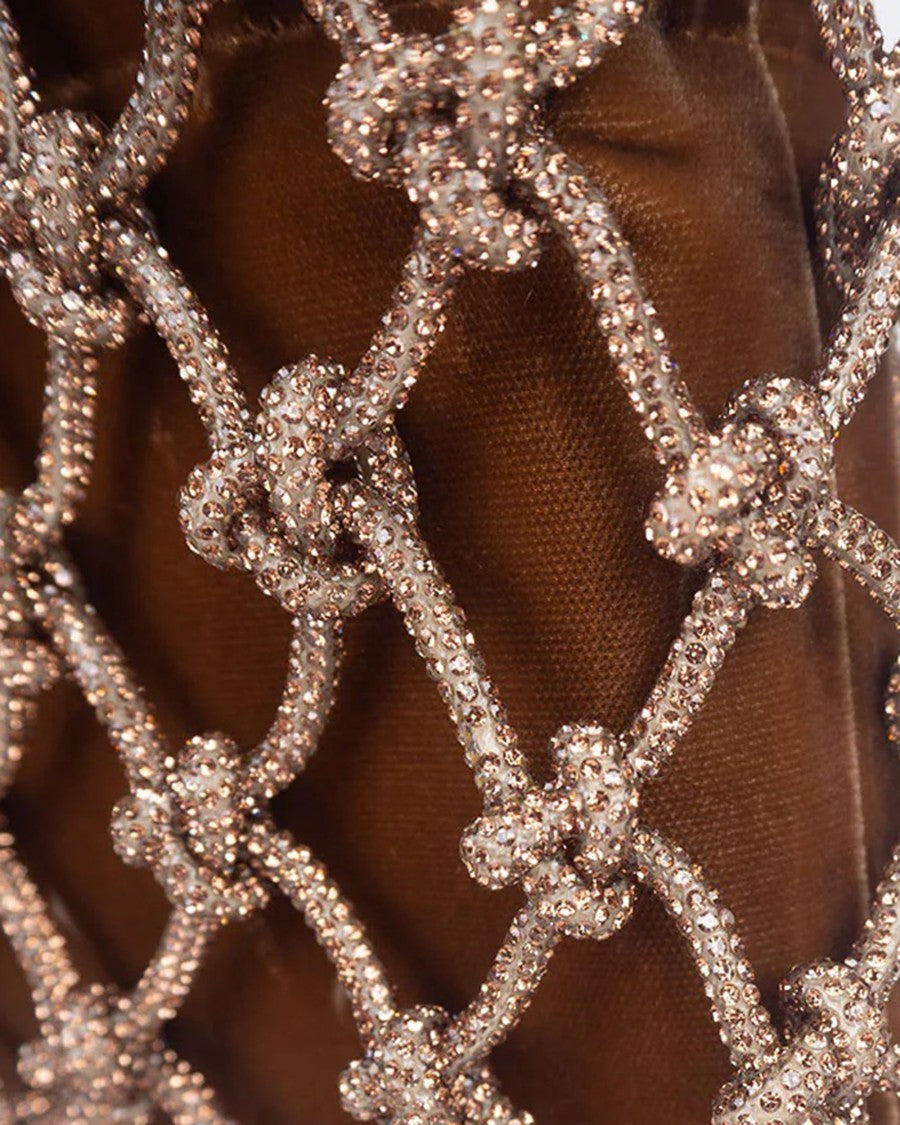 Hibourama Light Topaz Velvet Mesh Bag