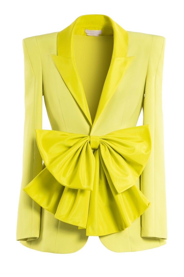 Saiid Kobeisy Crepe Tailored Jacket With Taffeta Collar
