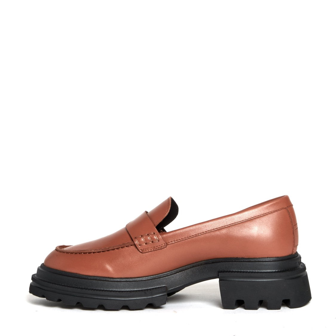 Hogan Brown Leather Moccasin