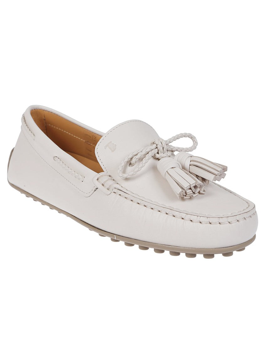 Tod's Leather Loafers With Rounded Toe