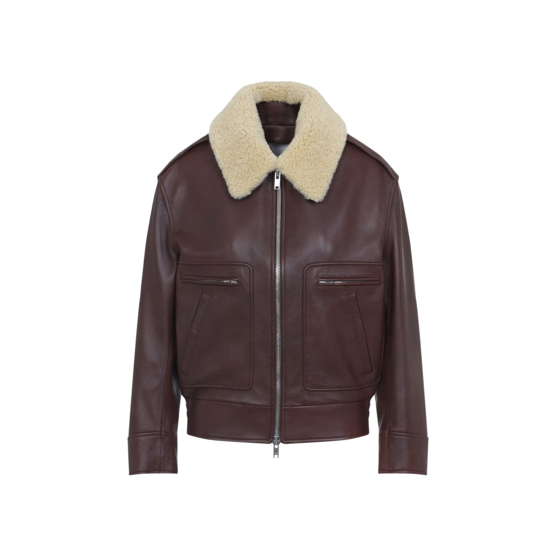 Bottega Veneta Nappa Leather And Shearling Coat With Chic Silhouette