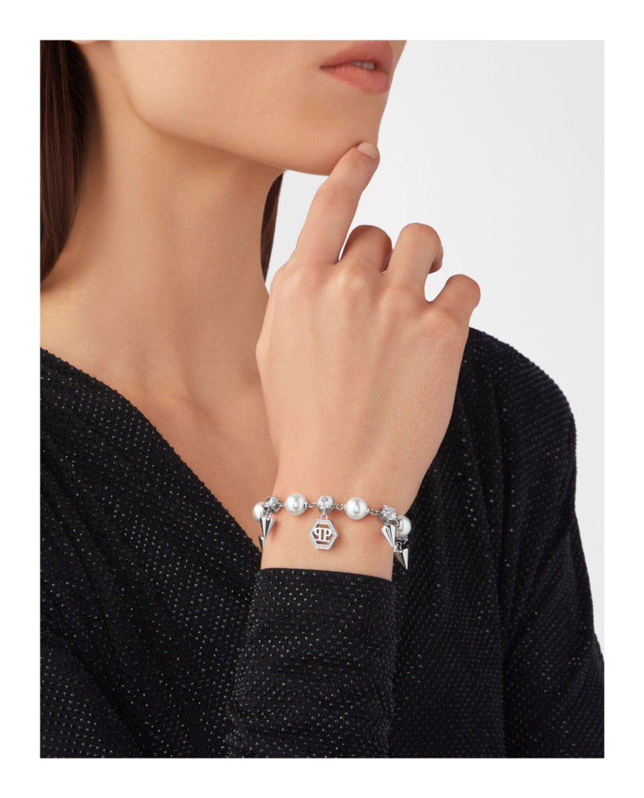 Philipp Plein Rhapsody Bracelet With Polyresin Pearls And Preciosa Crystals