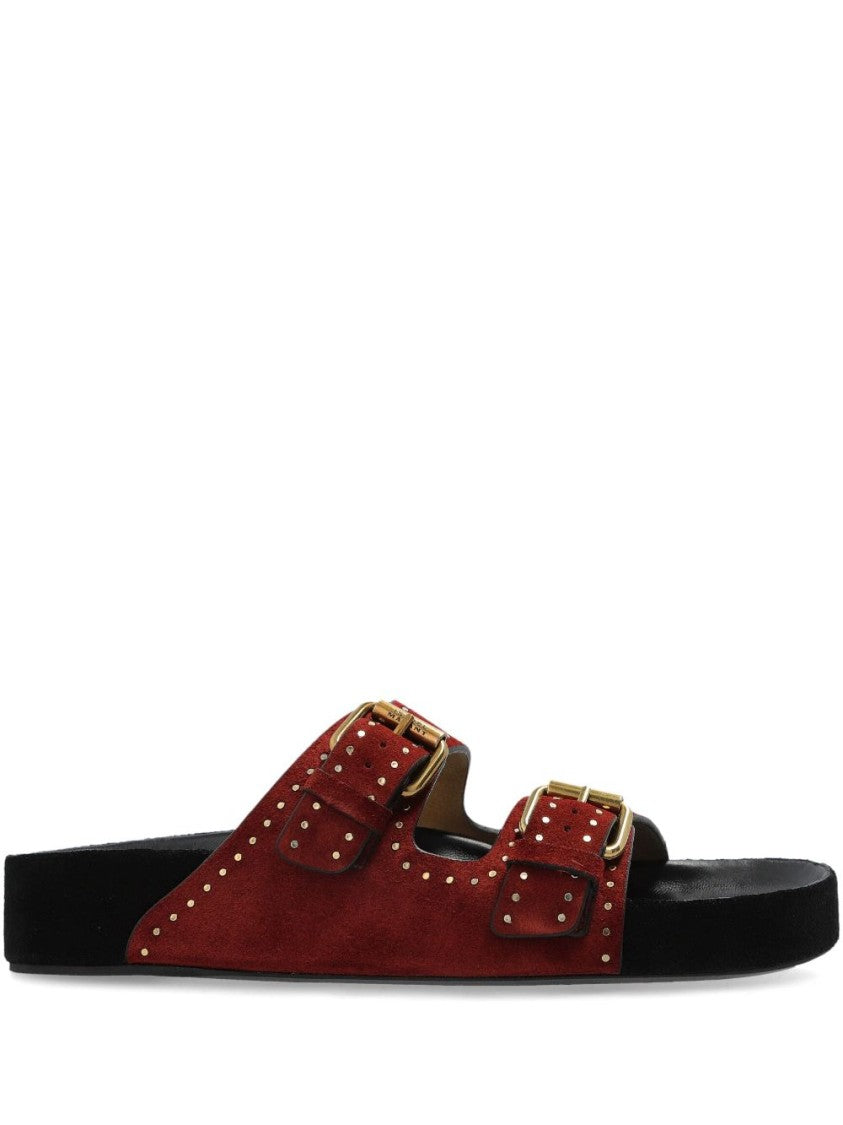 Isabel Marant Burgundy Lennyo Sandals