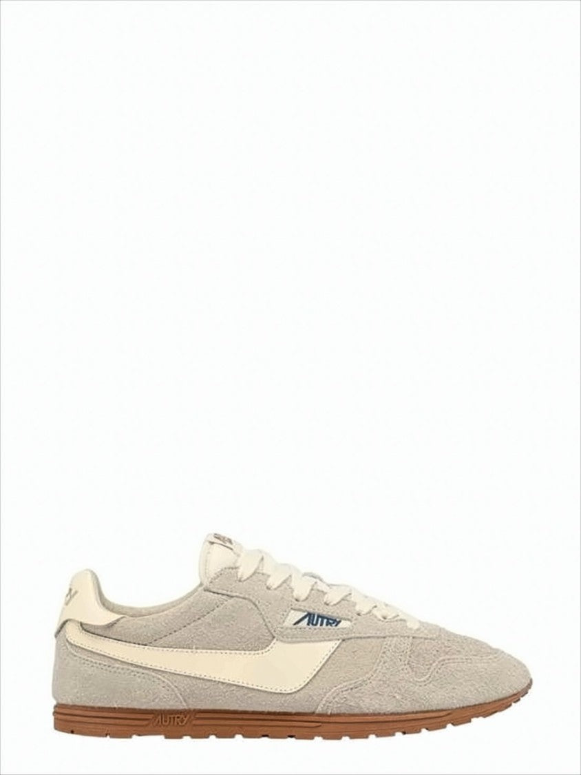 Autry Textured Suede Low-Profile Sneakers