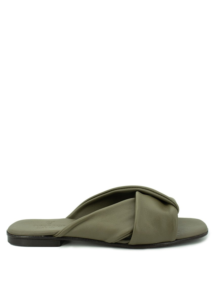 Thera's Braided Back Strap Leather Sandals