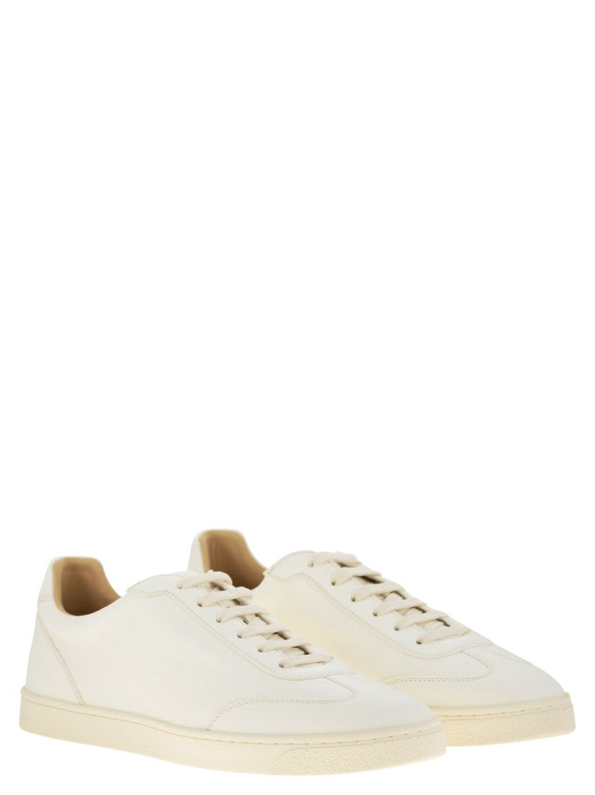 Brunello Cucinelli Deerskin Trainers With Latex Sole