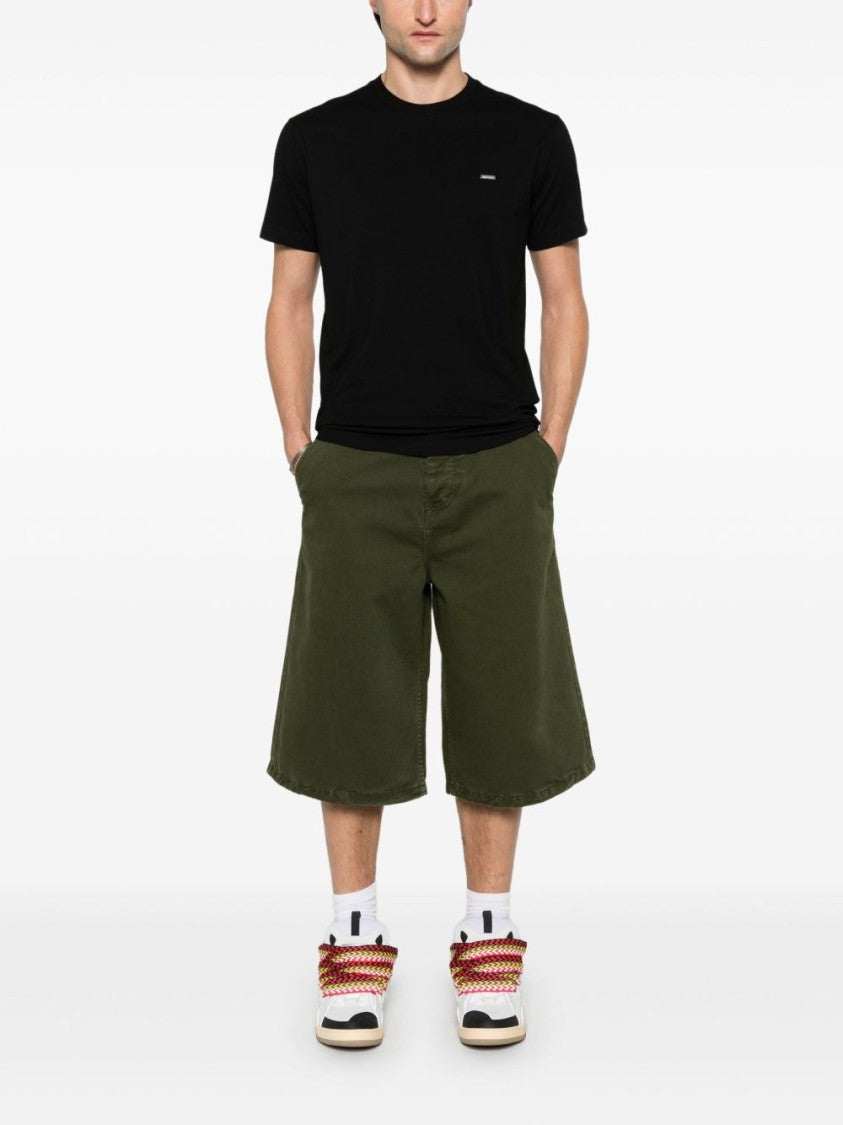 Dsquared2 Minimalistic Black Cotton T-Shirt With Subtle Detail