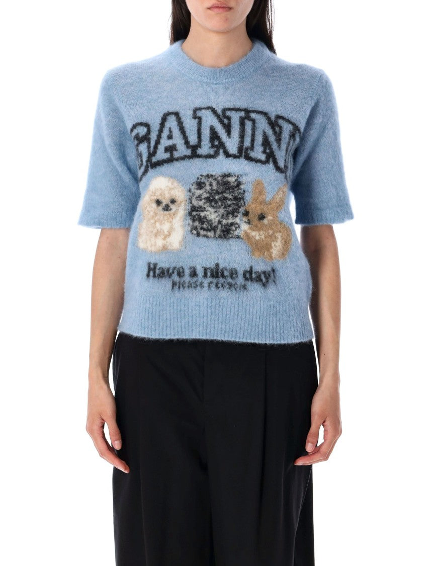 Ganni Puddle Knit Tshirt