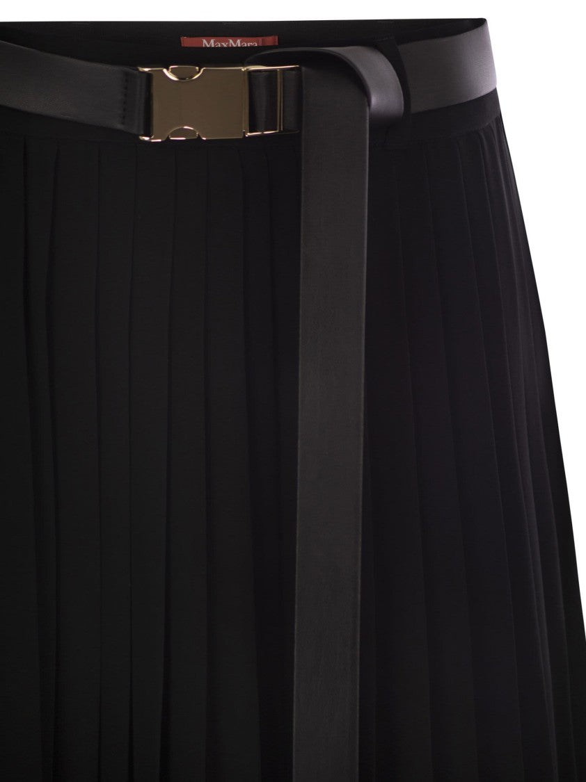 Max Mara Savana - Pleated Skirt With Belt