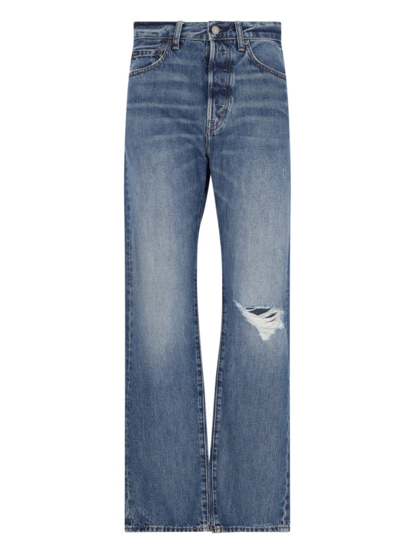 Polo Ralph Lauren Straight Fit Destroyed Jeans – Blue