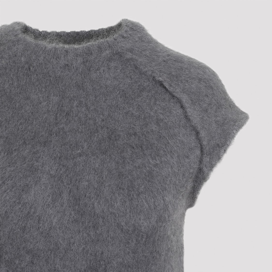 Jil Sander Long Dress With Cap Sleeves And Wool Blend