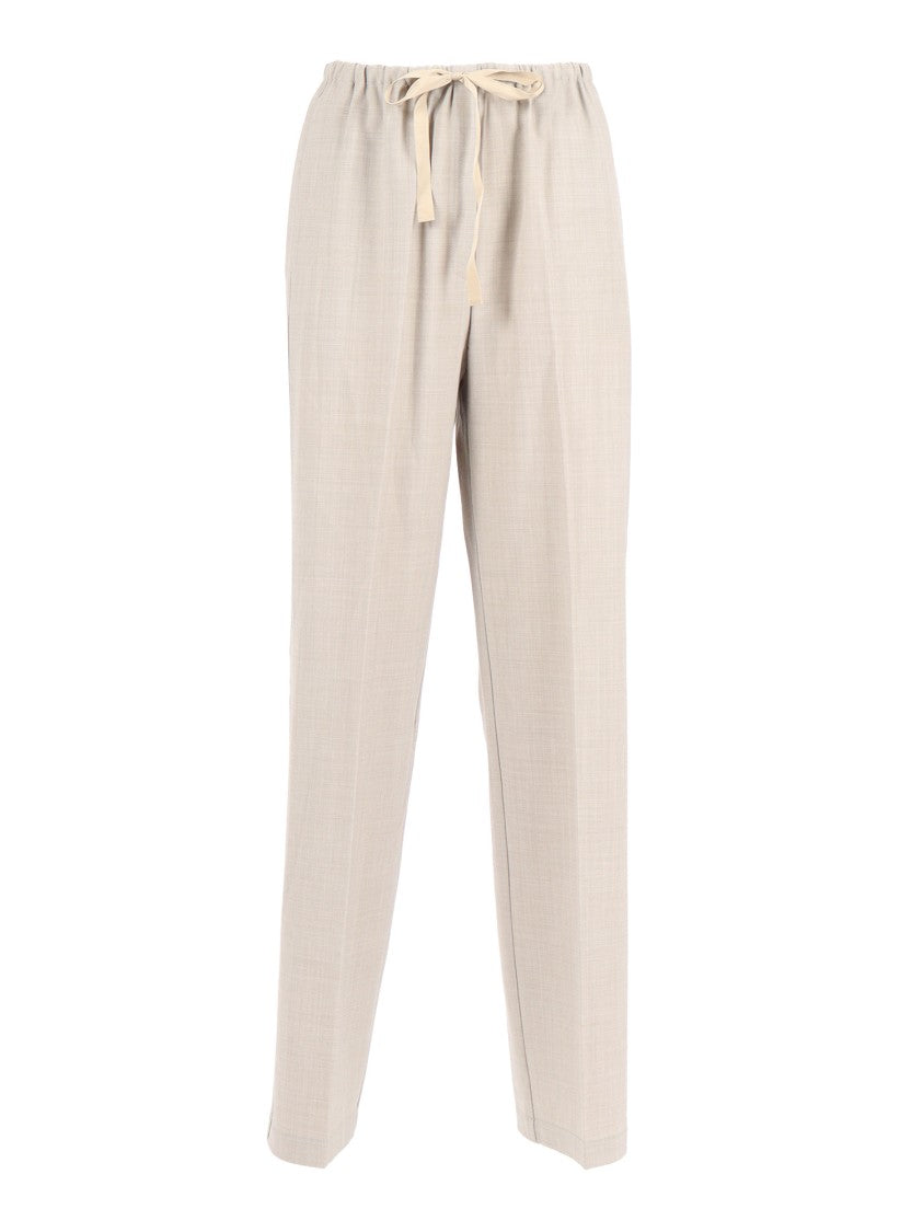 Forte Forte Wool-Blend Canvas Drawstring Trousers